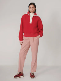 Anika Half-Zip Fleece - Pink Begonia