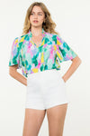 Whimsey Abstract Pattern Top