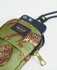 Olive Leopard Crossbody Phone Bag