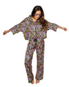 Silky Bright Animal (3/4 Sleeve w/ Pants)