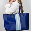 Navy & Baby Blue Hyde Stripe Tote