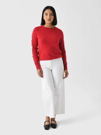 Women's Heart Sleeve Crew Sweater