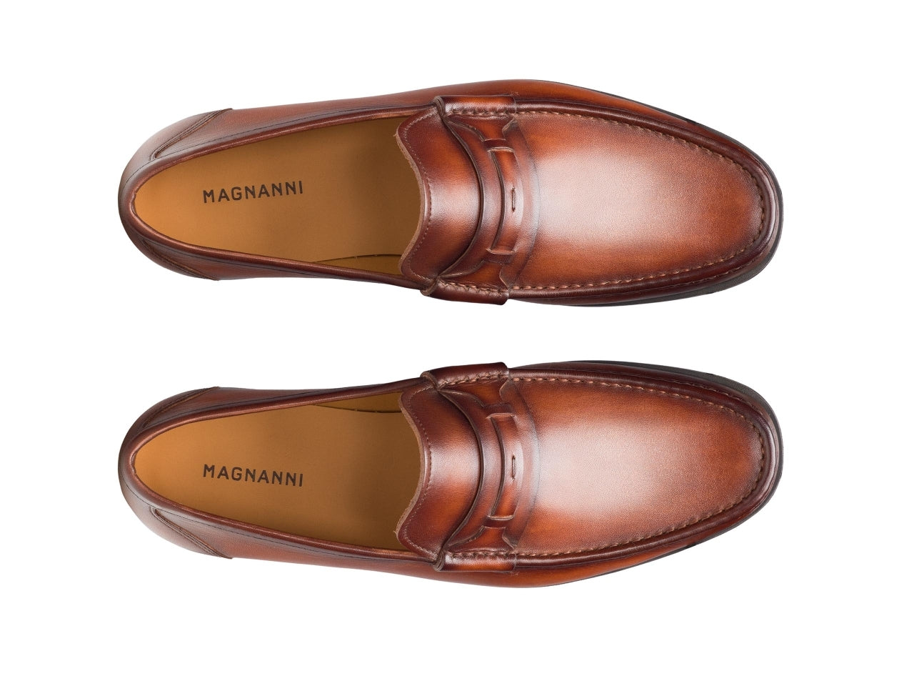 Magnanni Cognac Men's Shoes Loafer Magnanni Sasso In Cognac
