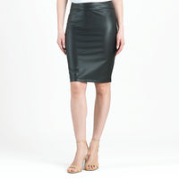 Liquid Leather™ - Sheen Pencil Skirt - Black