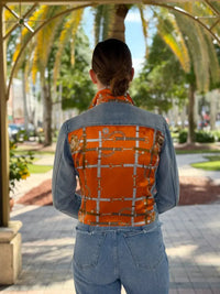 The Light Denim Jacket / Orange Straps STACY BRADLEY