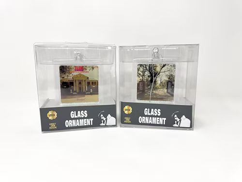 ELVIS PRESLEY GRACELAND GLASS ORNAMENT Lansky Bros.