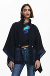 Combined Denim Poncho Desigual.