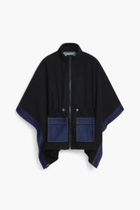 Combined Denim Poncho Desigual.