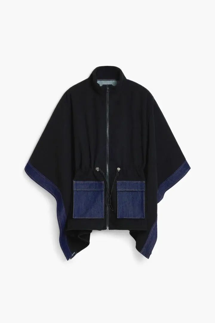 Combined Denim Poncho Desigual.