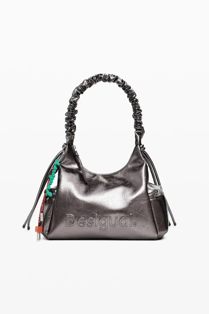 Metallic Medium Ruched Handle Bag Desigual.
