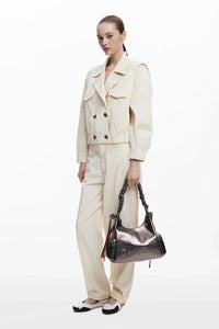 Metallic Medium Ruched Handle Bag Desigual.
