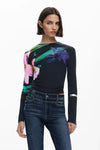 Long-sleeve floral T-shirt Desigual.