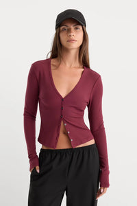 The Rib V Neck Cardigan