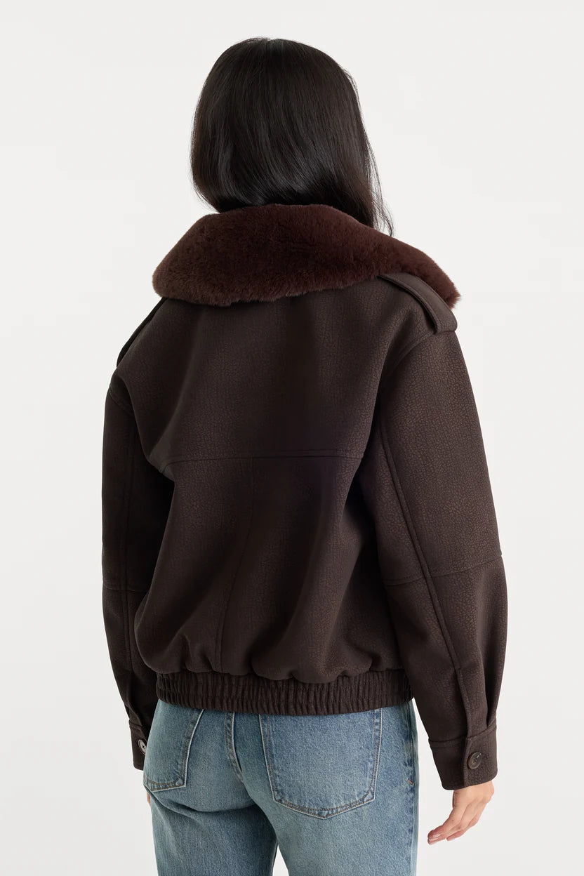 Better Than Leather Bomber Jacket - Espresso