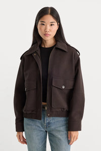 Better Than Leather Bomber Jacket - Espresso