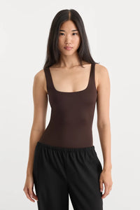 Sculpting Modern Tank Bodysuit - Espresso