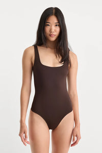 Sculpting Modern Tank Bodysuit - Espresso