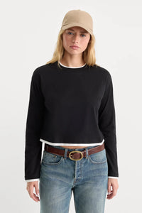 The Long Sleeve Layered Tee - black