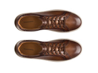Luxury men’s leather sneaker with cupsole and slip-on design