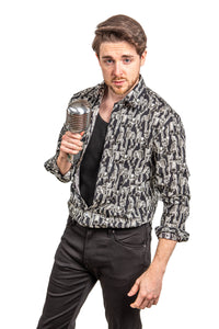Vintage Microphone Sport Shirt