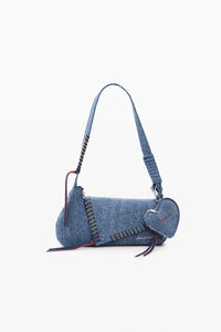 Denim Heart Shoulder Bag
