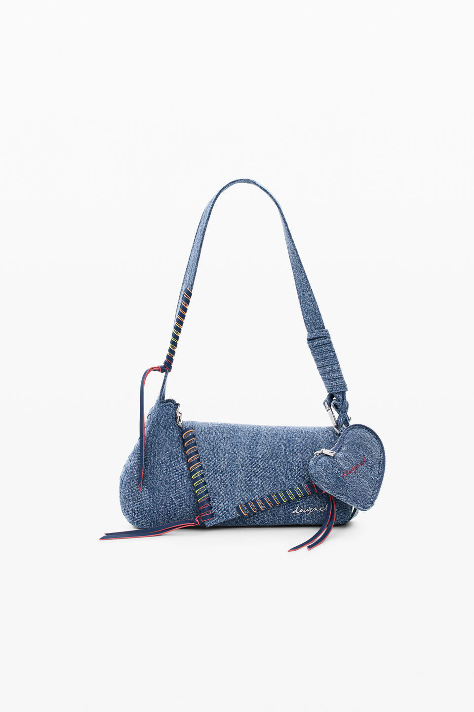 Denim Heart Shoulder Bag