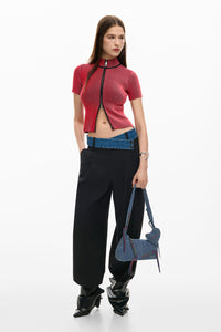 Denim Heart Shoulder Bag