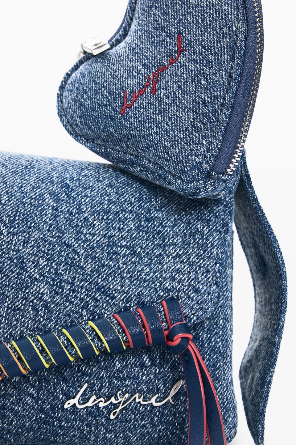 Denim Heart Shoulder Bag