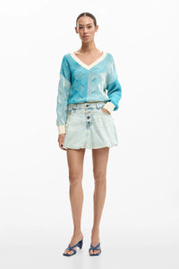 Bubble Hem Mini Skirt