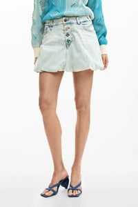 Bubble Hem Mini Skirt