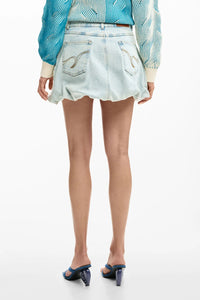 Bubble Hem Mini Skirt