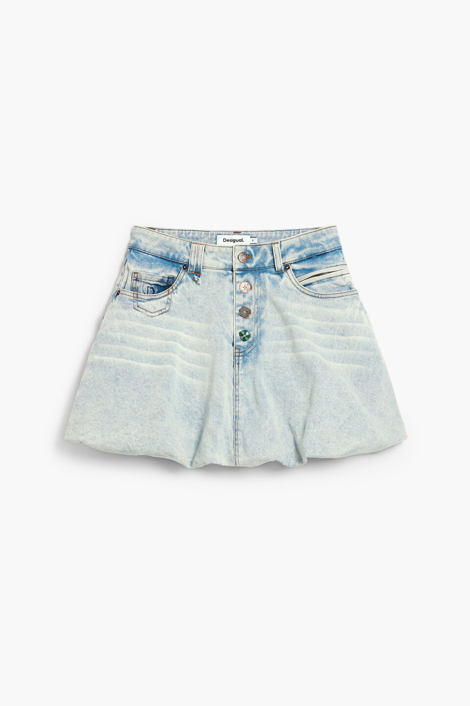 Bubble Hem Mini Skirt
