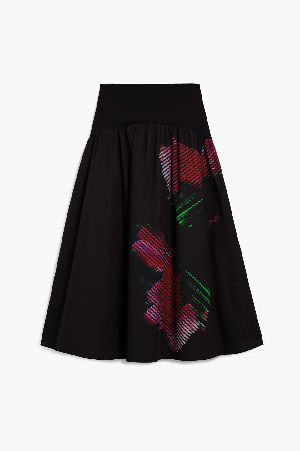 Pixelated midi skirt