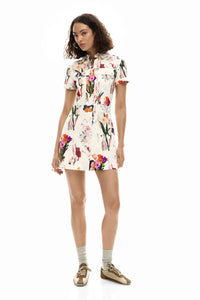 Floral Collage Mini Dress