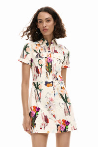 Floral Collage Mini Dress