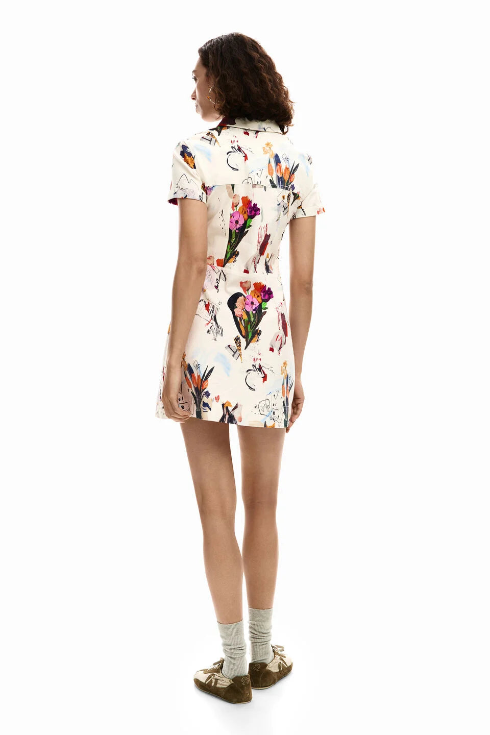 Floral Collage Mini Dress
