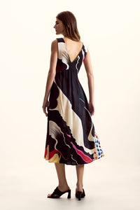 Christian Lacroix Midi Dress - Multicolor Op-Art Print