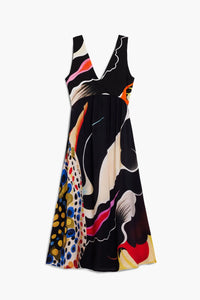 Christian Lacroix Midi Dress - Multicolor Op-Art Print