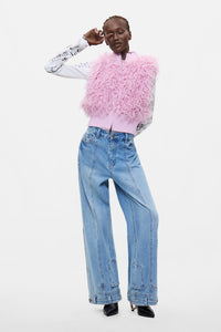 Pink Fur Vest