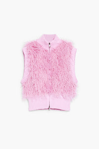 Pink Fur Vest