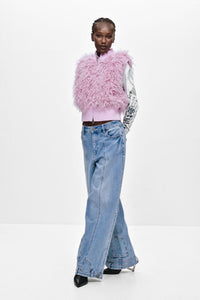 Pink Fur Vest