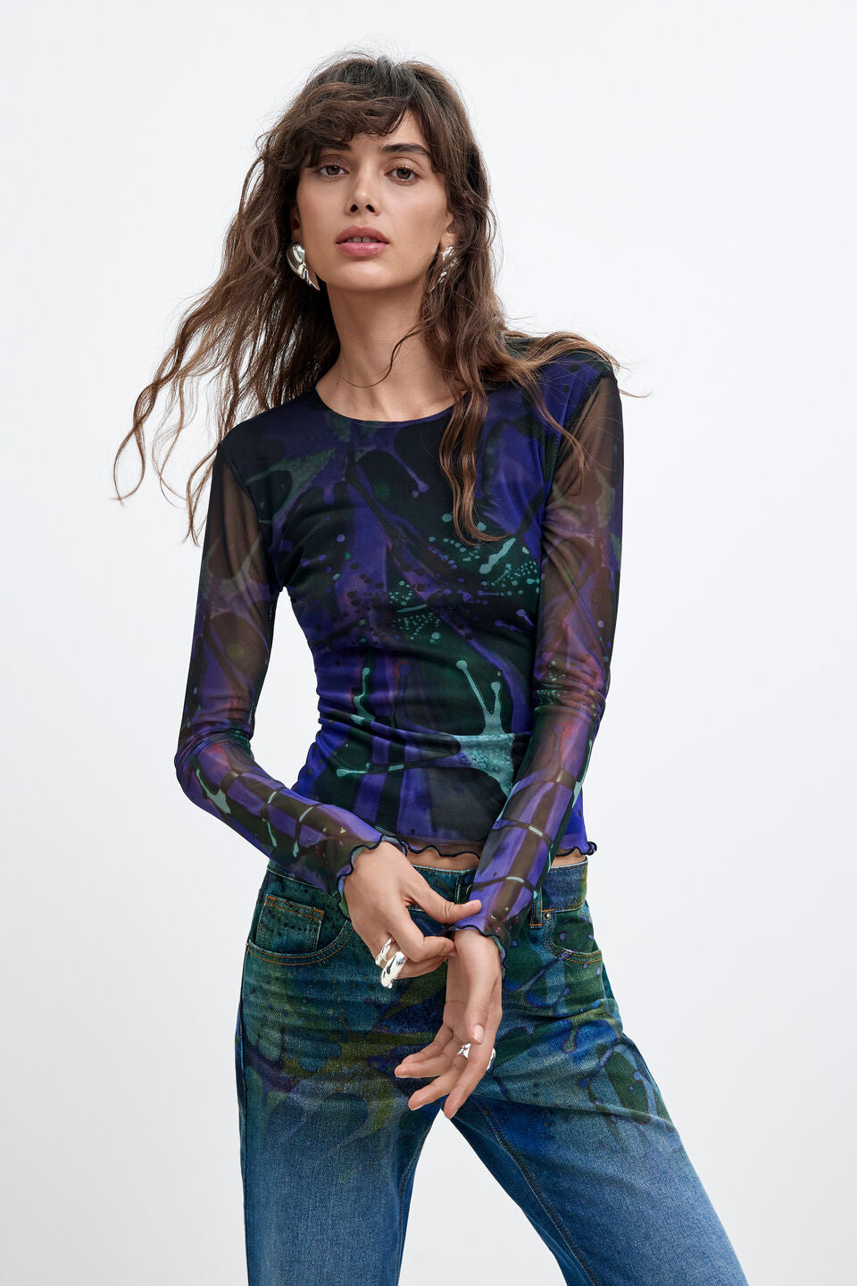 Printed tulle T-shirt M. C. Lacroix