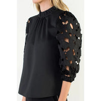 Eyelet Detail Top THML
