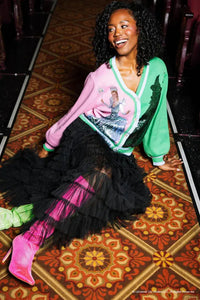 Wicked X Queen of Sparkles Elphaba & Glinda Colorblock Cardigan Queen of Sparkles