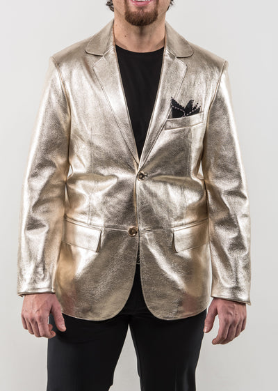 Joshua Gold Leather Jacket
