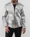 Win Leather Jacket- Silver