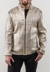 Win Leather Jacket- Gold