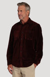 Cozy Cut Stretch Viceroy Velvet Shirt - Wine True Grit