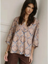 Boho Printed Long-Sleeve Blouse Current Air