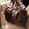CANVAS & LEATHER TRAVEL DUFFLE TOBACCO